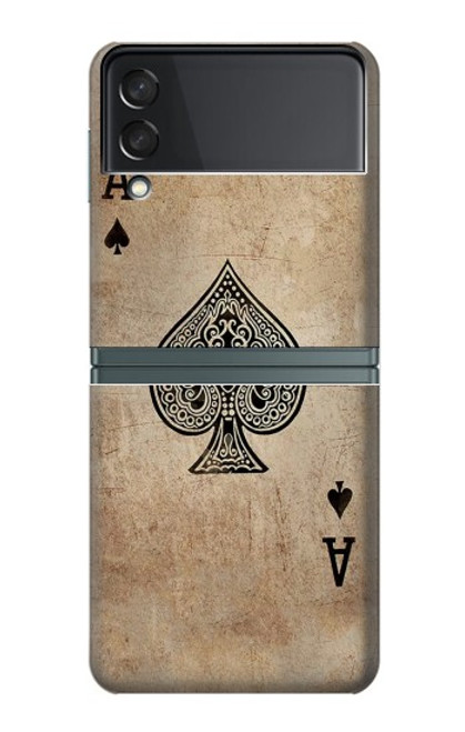 S2928 Vintage Spades Ace Card Case For Samsung Galaxy Z Flip 3 5G