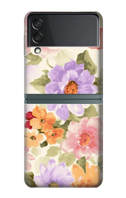 S3035 Sweet Flower Painting Case For Samsung Galaxy Z Flip 3 5G