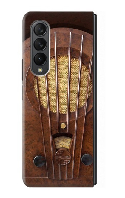 S2655 Vintage Bakelite Deco Radio Case For Samsung Galaxy Z Fold 3 5G