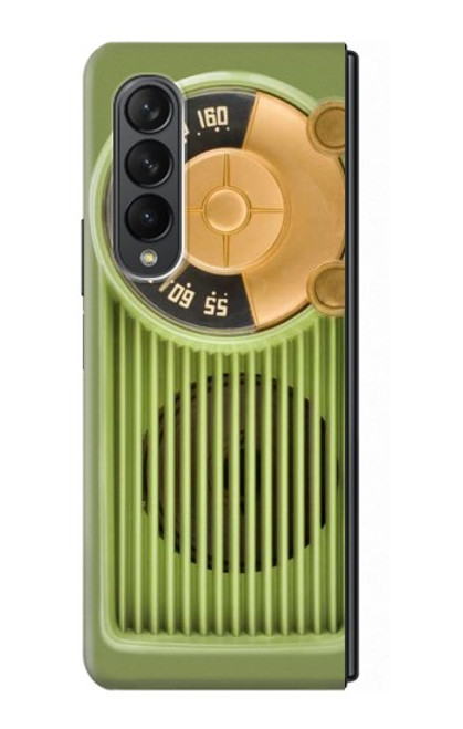 S2656 Vintage Bakelite Radio Green Case For Samsung Galaxy Z Fold 3 5G