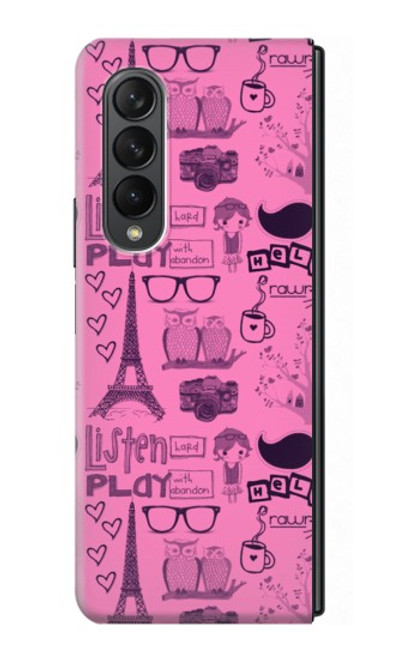 S2885 Paris Pink Case For Samsung Galaxy Z Fold 3 5G
