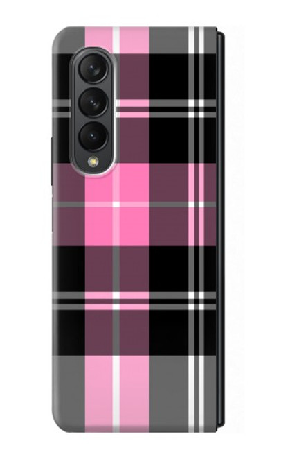 S3091 Pink Plaid Pattern Case For Samsung Galaxy Z Fold 3 5G