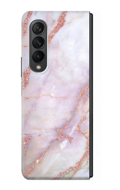 S3482 Soft Pink Marble Graphic Print Case For Samsung Galaxy Z Fold 3 5G
