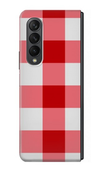 S3535 Red Gingham Case For Samsung Galaxy Z Fold 3 5G