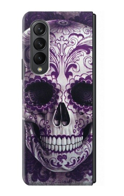 S3582 Purple Sugar Skull Case For Samsung Galaxy Z Fold 3 5G