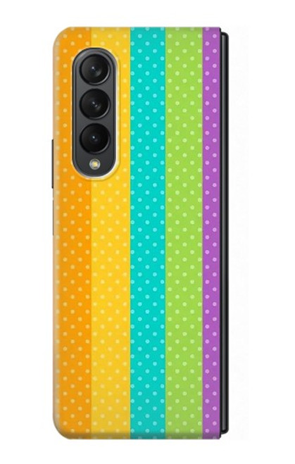 S3678 Colorful Rainbow Vertical Case For Samsung Galaxy Z Fold 3 5G