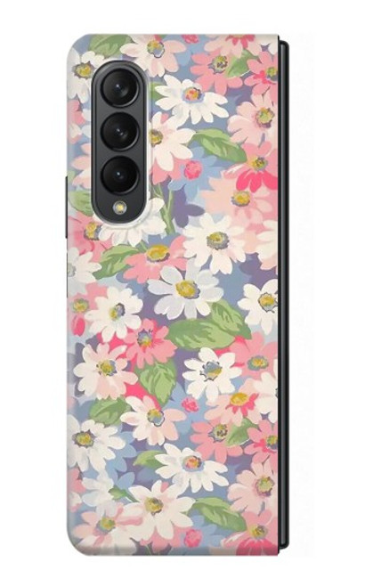 S3688 Floral Flower Art Pattern Case For Samsung Galaxy Z Fold 3 5G