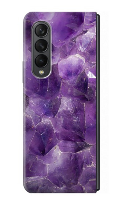 S3713 Purple Quartz Amethyst Graphic Printed Case For Samsung Galaxy Z Fold 3 5G