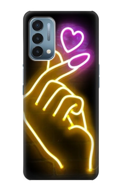 S3512 Cute Mini Heart Neon Graphic Case For OnePlus Nord N200 5G