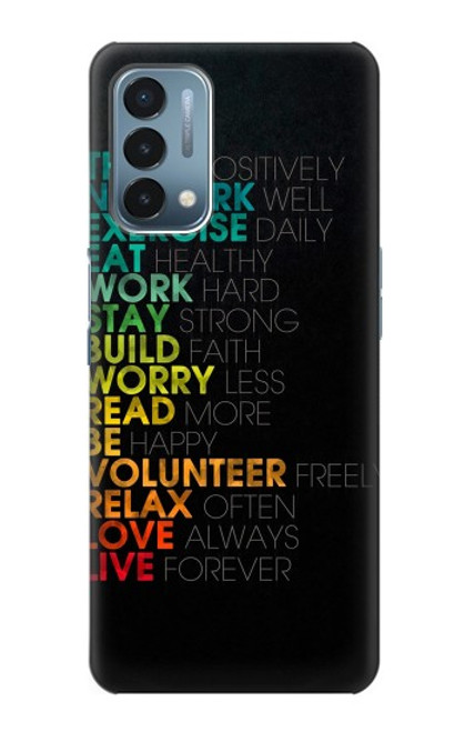 S3523 Think Positive Words Quotes Case For OnePlus Nord N200 5G