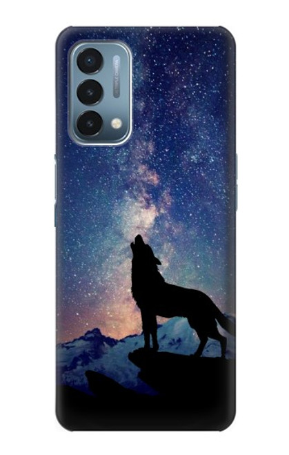 S3555 Wolf Howling Million Star Case For OnePlus Nord N200 5G