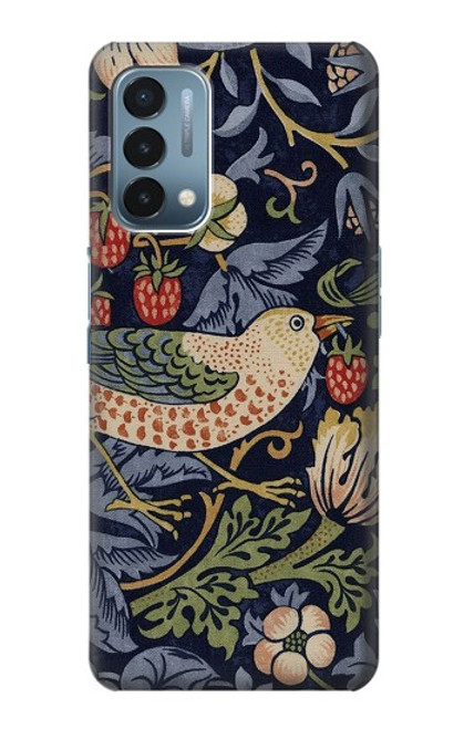 S3791 William Morris Strawberry Thief Fabric Case For OnePlus Nord N200 5G