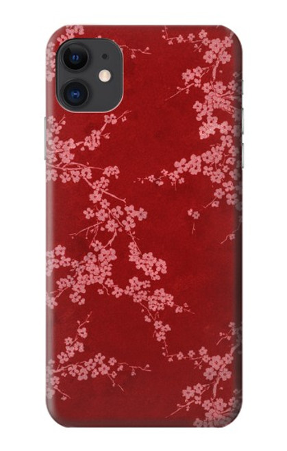 S3817 Red Floral Cherry blossom Pattern Case For iPhone 11