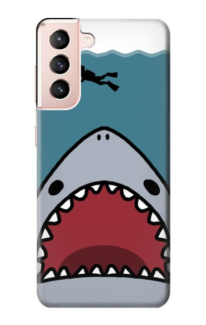 S3825 Cartoon Shark Sea Diving Case For Samsung Galaxy S21 5G