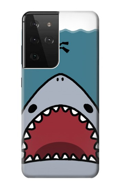 S3825 Cartoon Shark Sea Diving Case For Samsung Galaxy S21 Ultra 5G