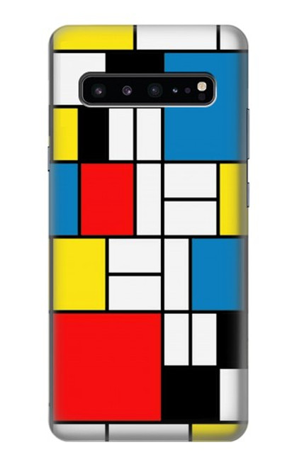 S3814 Piet Mondrian Line Art Composition Case For Samsung Galaxy S10 5G
