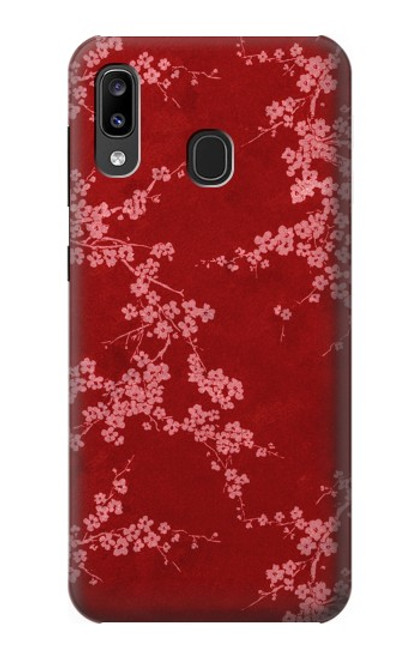 S3817 Red Floral Cherry blossom Pattern Case For Samsung Galaxy A20, Galaxy A30