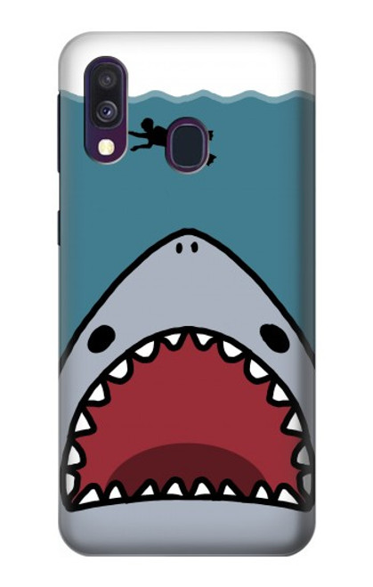 S3825 Cartoon Shark Sea Diving Case For Samsung Galaxy A40