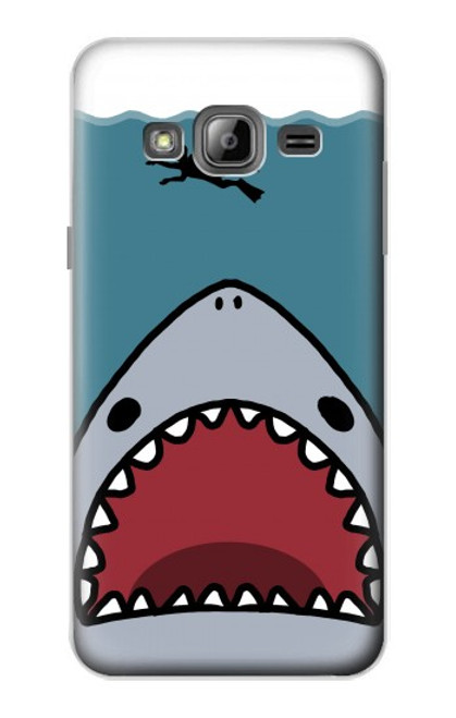 S3825 Cartoon Shark Sea Diving Case For Samsung Galaxy J3 (2016)