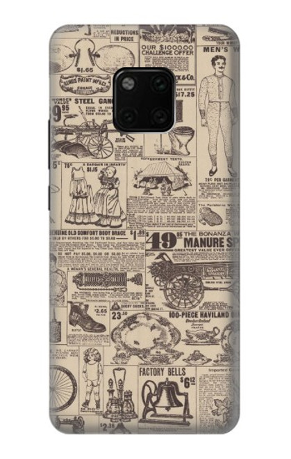 S3819 Retro Vintage Paper Case For Huawei Mate 20 Pro