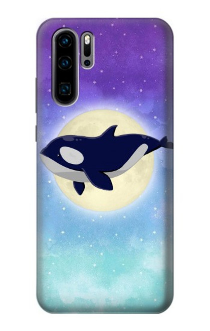 S3807 Killer Whale Orca Moon Pastel Fantasy Case For Huawei P30 Pro