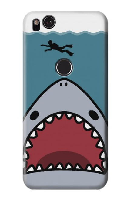 S3825 Cartoon Shark Sea Diving Case For Google Pixel 2