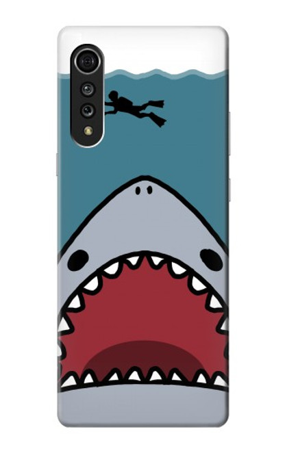 S3825 Cartoon Shark Sea Diving Case For LG Velvet