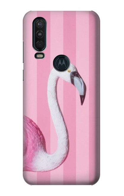 S3805 Flamingo Pink Pastel Case For Motorola One Action (Moto P40 Power)