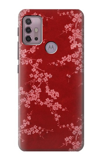 S3817 Red Floral Cherry blossom Pattern Case For Motorola Moto G30, G20, G10