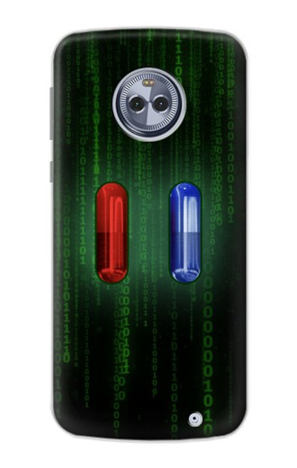 S3816 Red Pill Blue Pill Capsule Case For Motorola Moto X4