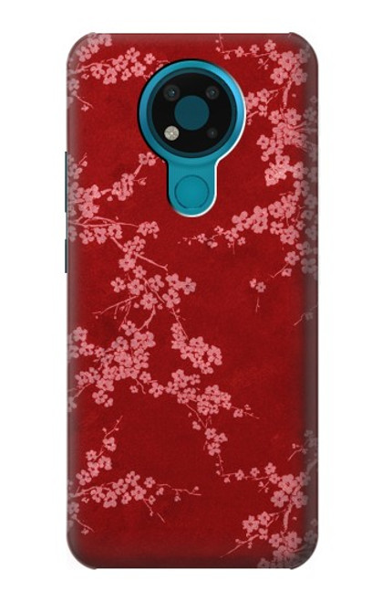 S3817 Red Floral Cherry blossom Pattern Case For Nokia 3.4