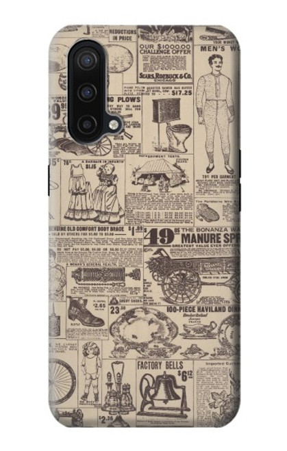 S3819 Retro Vintage Paper Case For OnePlus Nord CE 5G