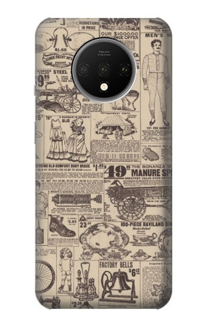 S3819 Retro Vintage Paper Case For OnePlus 7T