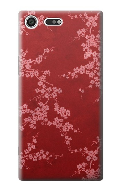 S3817 Red Floral Cherry blossom Pattern Case For Sony Xperia XZ Premium