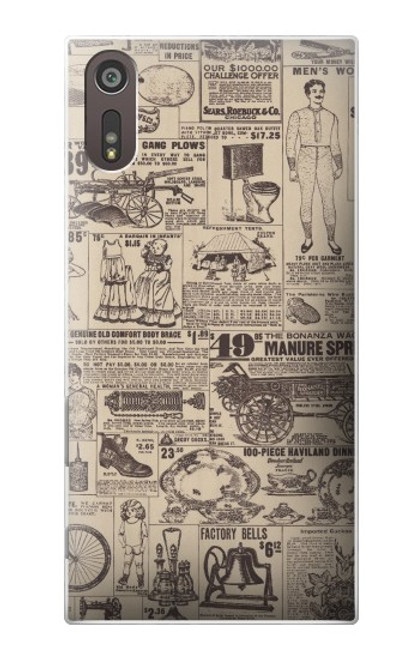 S3819 Retro Vintage Paper Case For Sony Xperia XZ