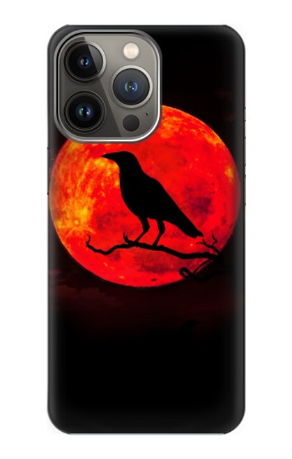 S3328 Crow Red Moon Case For iPhone 13 Pro