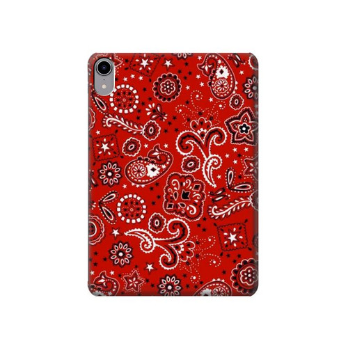 S3354 Red Classic Bandana Hard Case For iPad mini 6 7, iPad mini (2021,2024)