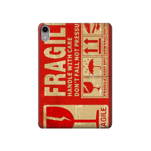 S3552 Vintage Fragile Label Art Hard Case For iPad mini 6 7, iPad mini (2021,2024)