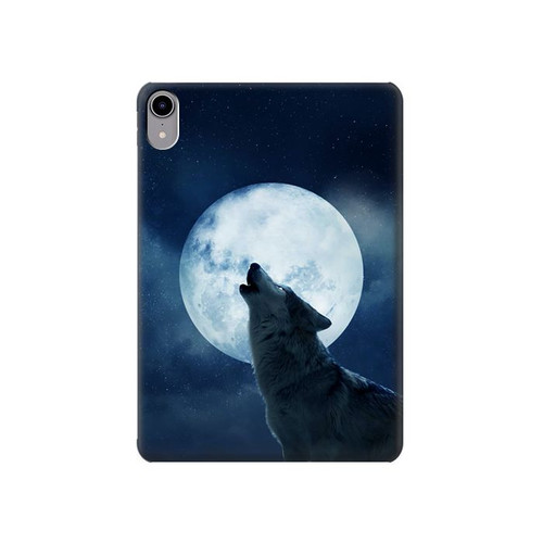 S3693 Grim White Wolf Full Moon Hard Case For iPad mini 6, iPad mini (2021)