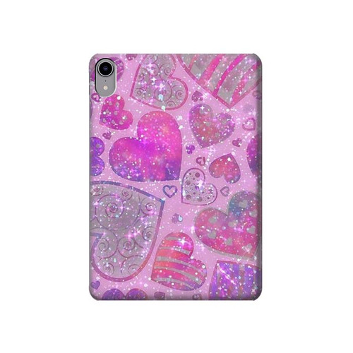 S3710 Pink Love Heart Hard Case For iPad mini 6, iPad mini (2021)