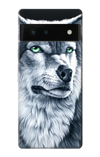 S0123 Grim White Wolf Case For Google Pixel 6