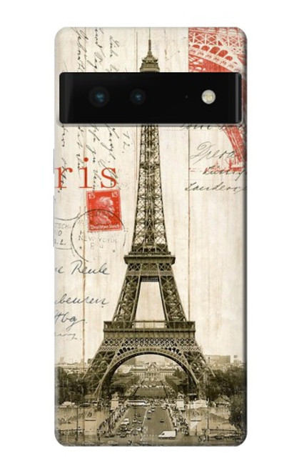 S2108 Eiffel Tower Paris Postcard Case For Google Pixel 6