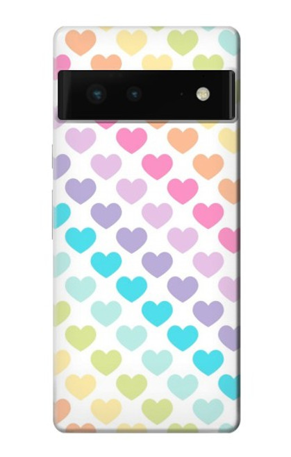 S3499 Colorful Heart Pattern Case For Google Pixel 6