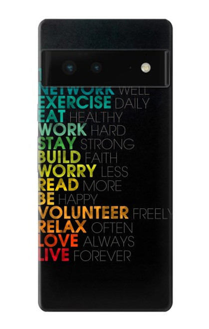 S3523 Think Positive Words Quotes Case For Google Pixel 6