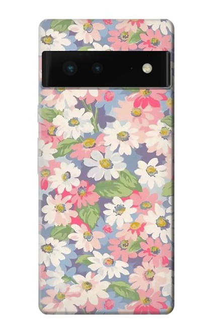 S3688 Floral Flower Art Pattern Case For Google Pixel 6