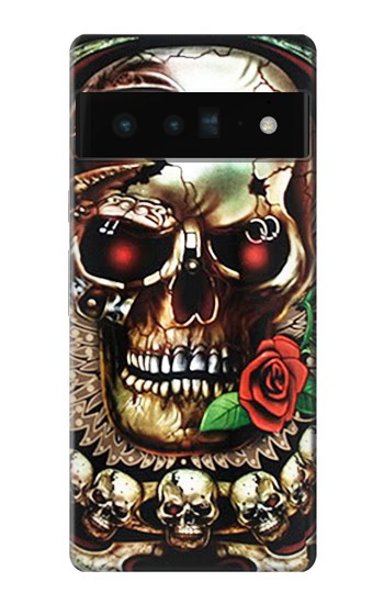 S0753 Skull Wing Rose Punk Case For Google Pixel 6 Pro