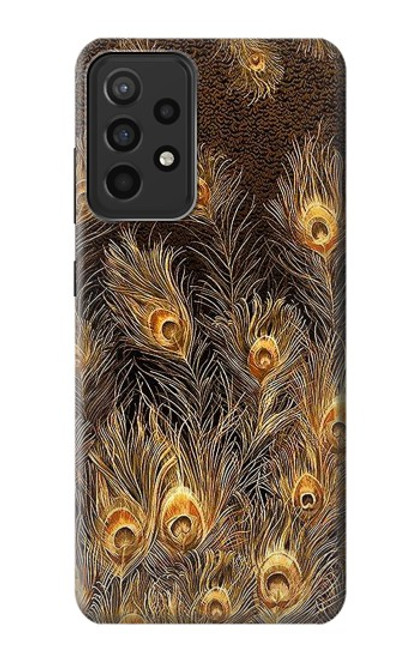 S3691 Gold Peacock Feather Case For Samsung Galaxy A52s 5G