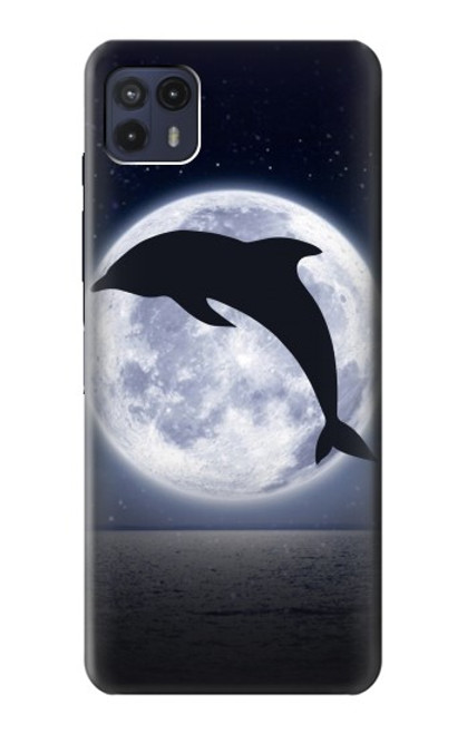 S3510 Dolphin Moon Night Case For Motorola Moto G50 5G [for G50 5G only. NOT for G50]