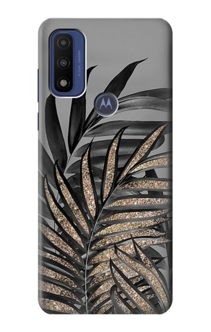 S3692 Gray Black Palm Leaves Case For Motorola G Pure