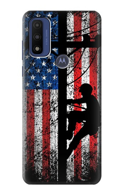 S3803 Electrician Lineman American Flag Case For Motorola G Pure